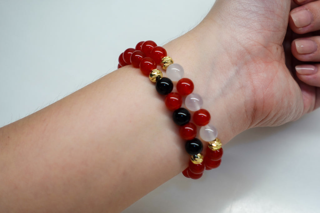 Crimson (with Black or White) Bracelet